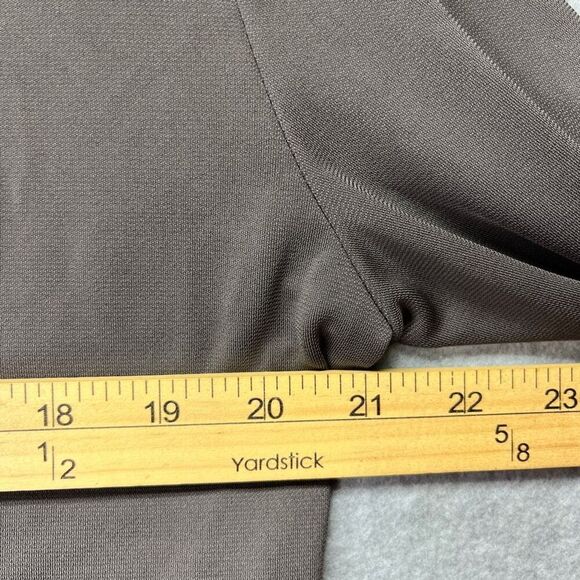 Y2k Carmen Marc Valvo Open Draped Cardigan Wrap Gray size L Stretch - Picture 4 of 8